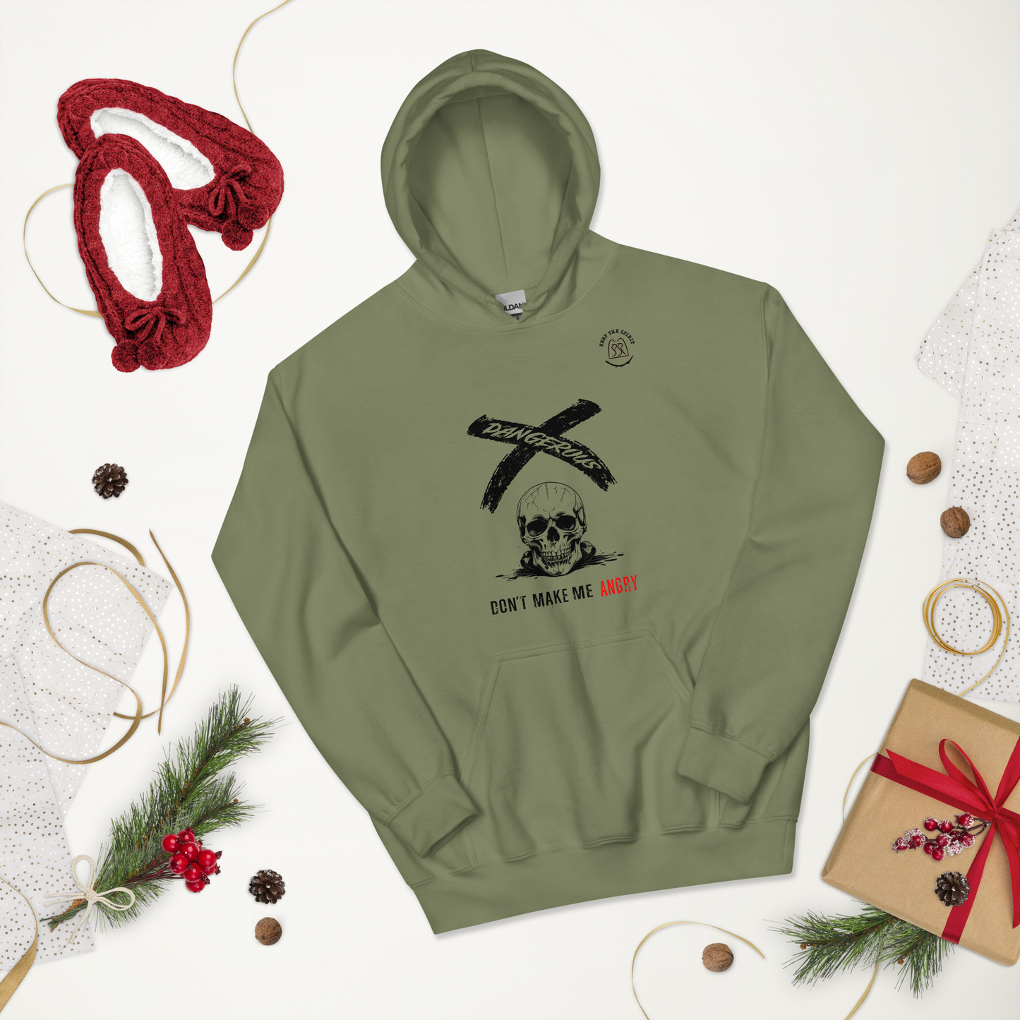 Totenkopf-Kapuzenpullover Geschenk mit lustigem Design