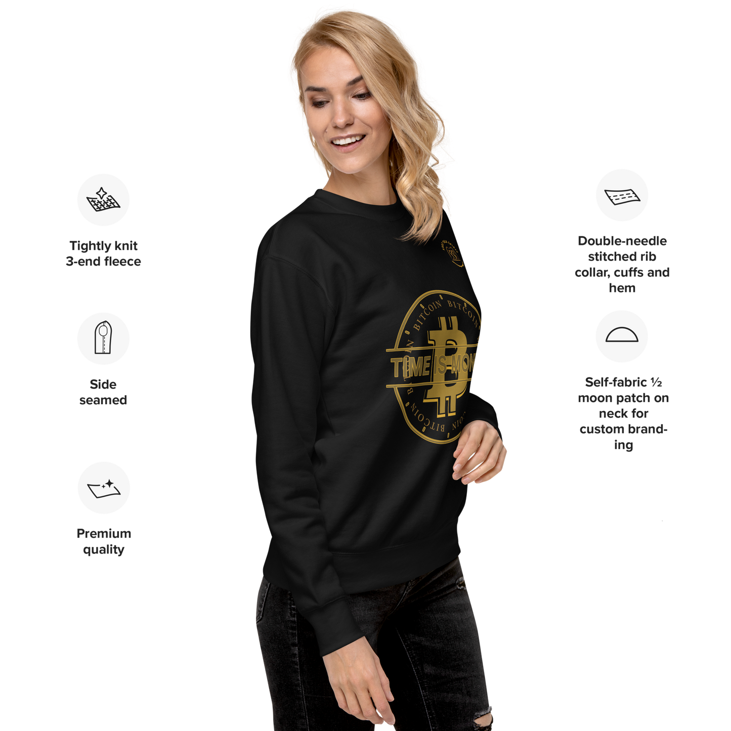 Bitcoin-Pullover | Frauen | Männer | Geschenk | Time | Money