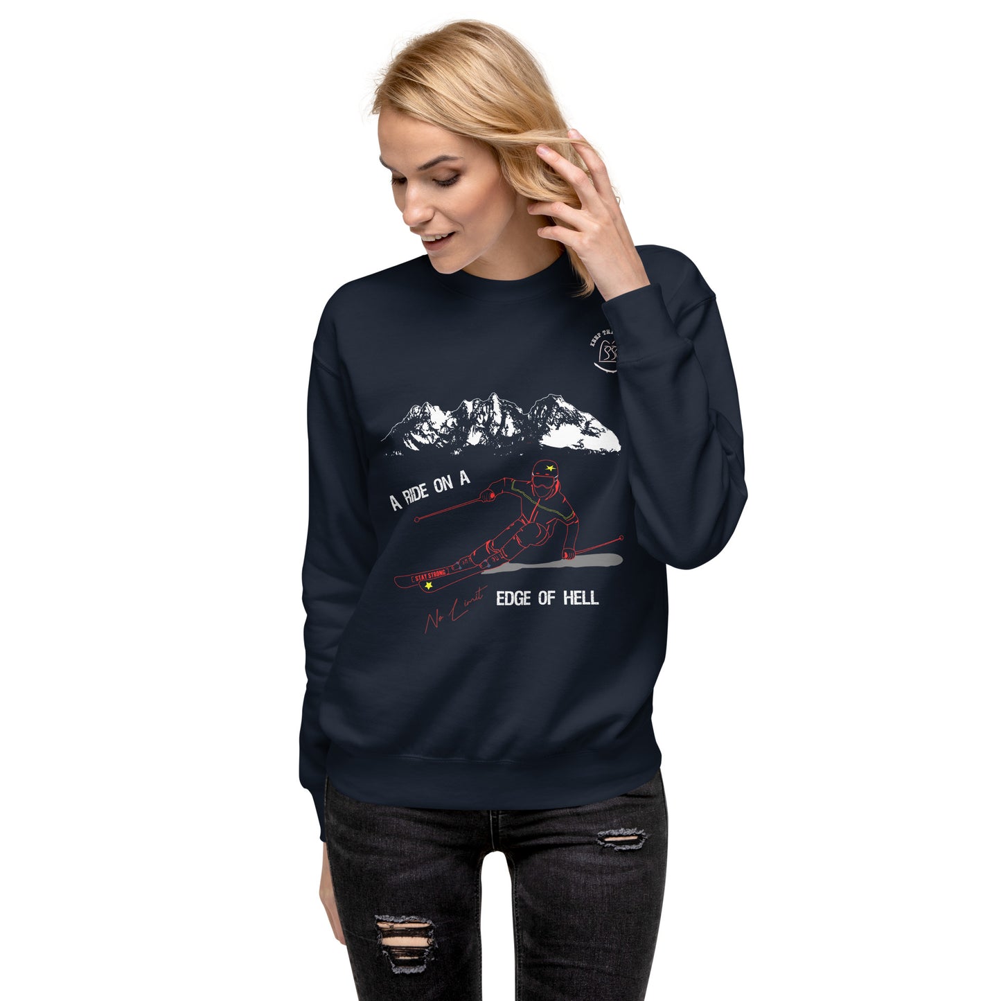 Skifahrer-Pullover für Mann und Frau, extrem Skifahren